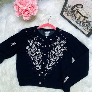Vintage B.C.B.G Paris Beaded Cardigan